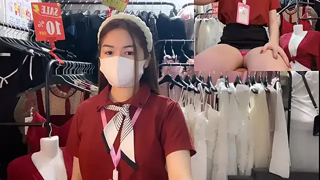 Larissa-Closet — Take off panties play wet pussy at shop